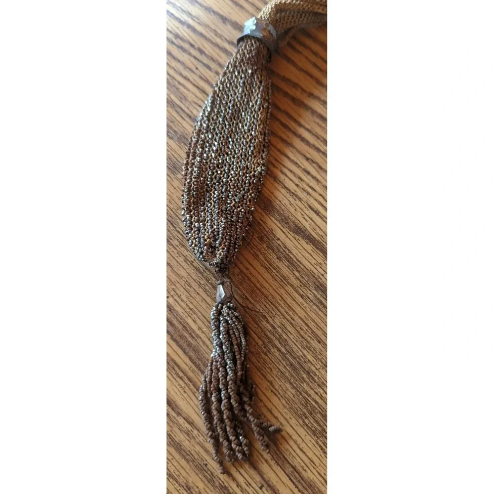 Antique Miser Purse‎ Handmade, Beaded, Cotton Crochet & Silver Steel